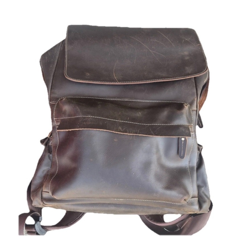 Genuine Leather Backpack Travel Bag Breatheable Men's Women's Fashion